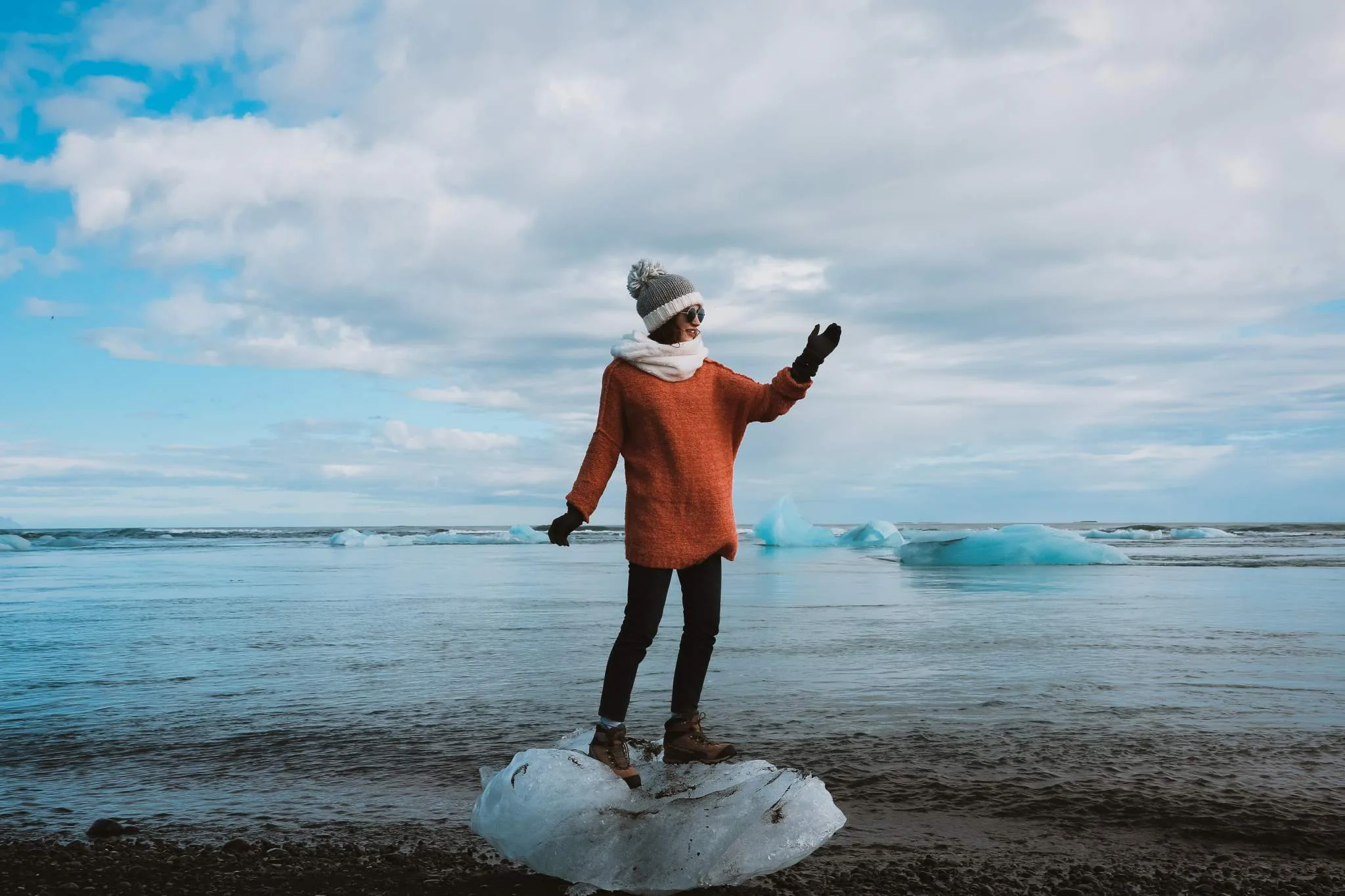 Jökulsárlón lagoon Diamond Beach