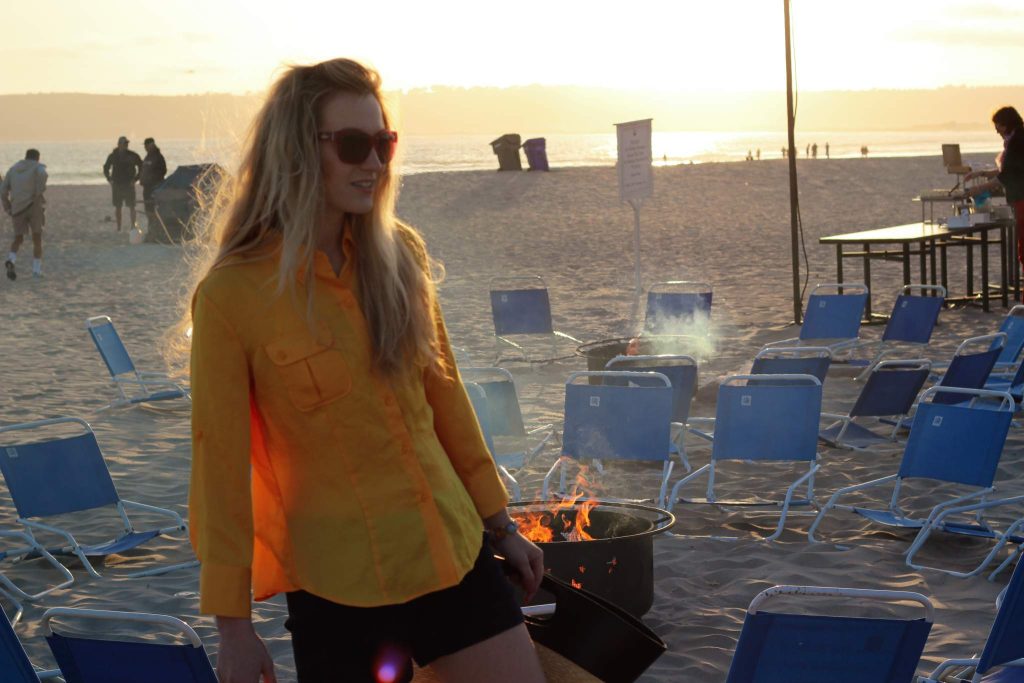 San Diego beach firepit