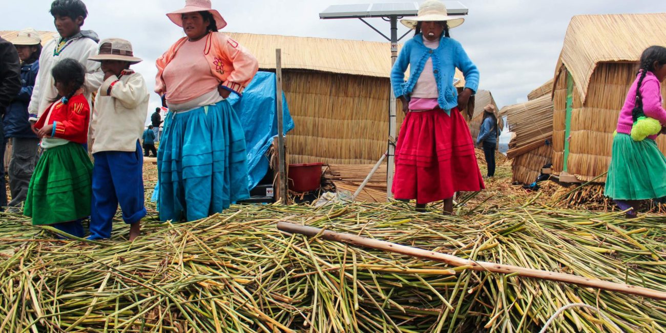 Uros people Titicaca
