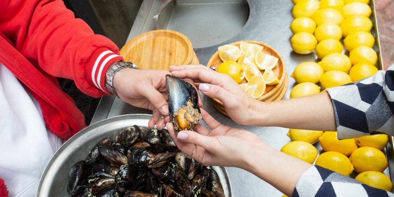 Turkey Streetfod Stuffed Mussels