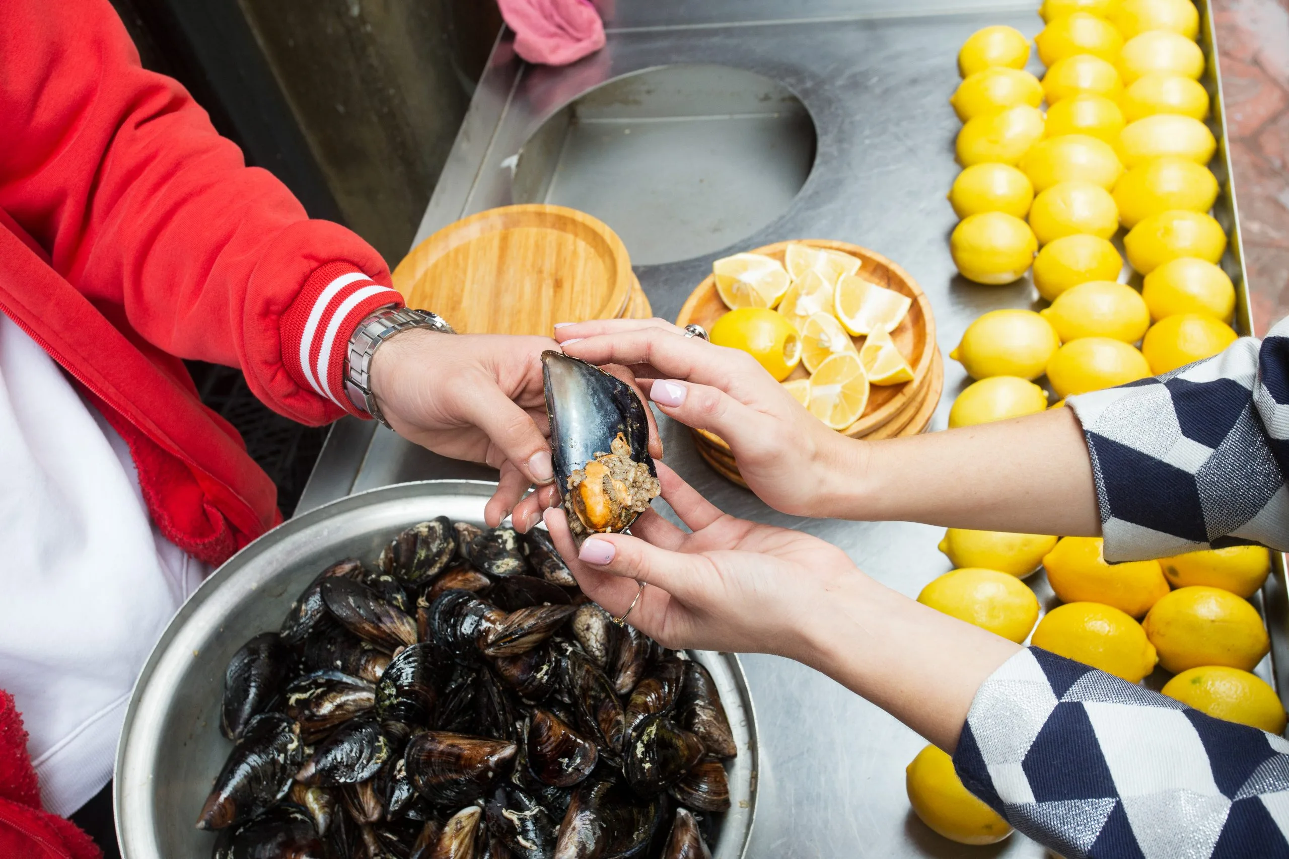 Turkey Streetfod Stuffed Mussels