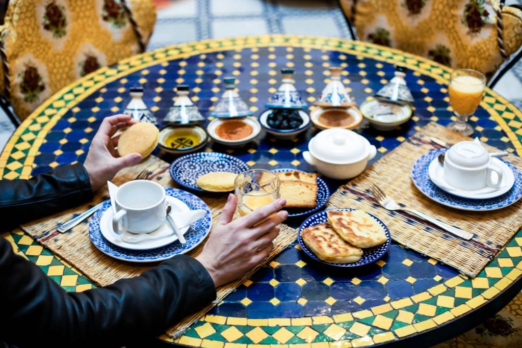 Typical Moroccan breakfast