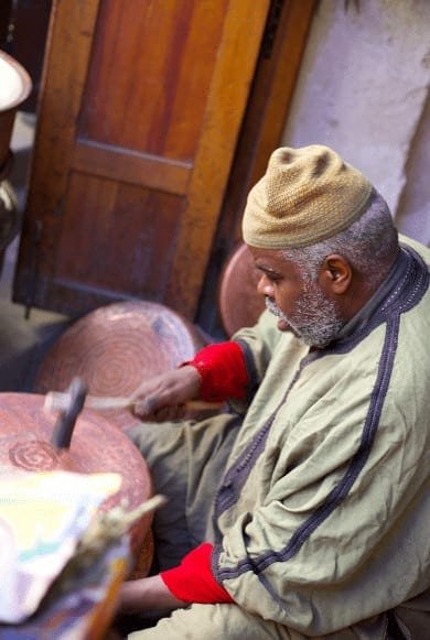 Morocco shopping copper and brass