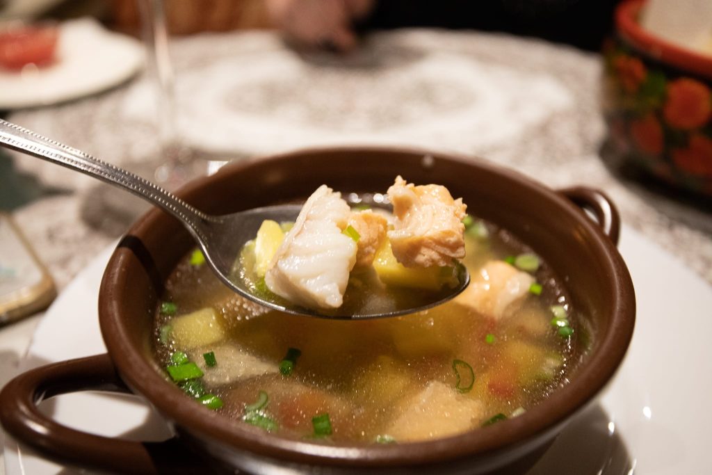 Ukha Russian pike soup 