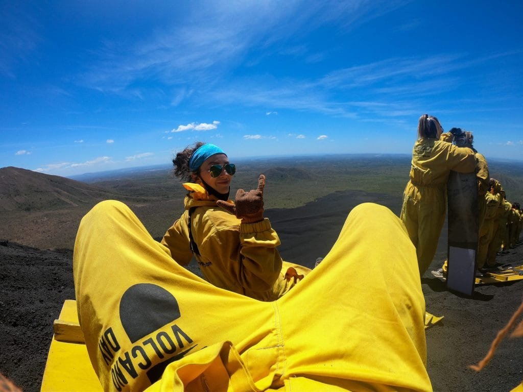 Volcano boarding Nicaragua