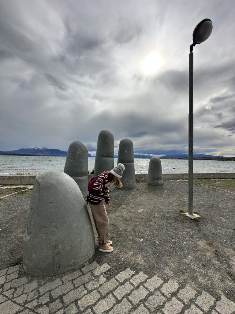 The Hand monument  in Puerto Natales