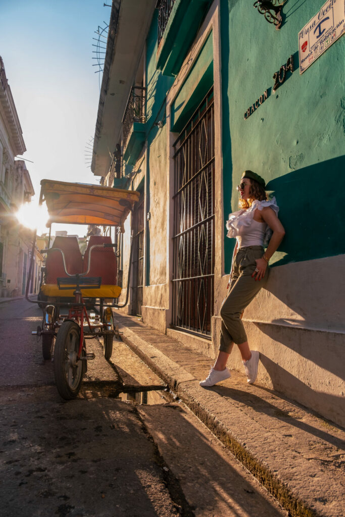 Old Havana Cuba streets tuktuk