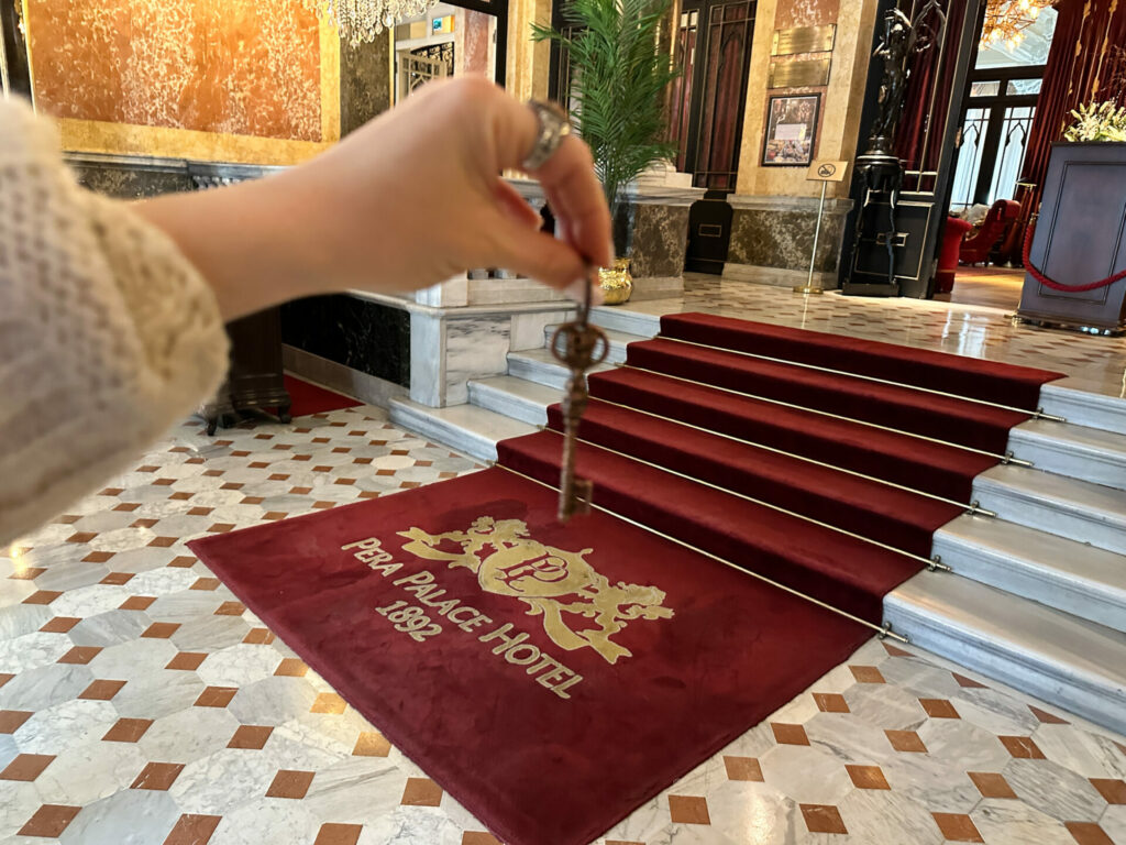 staying at Pera Palace Hotel Istanbul