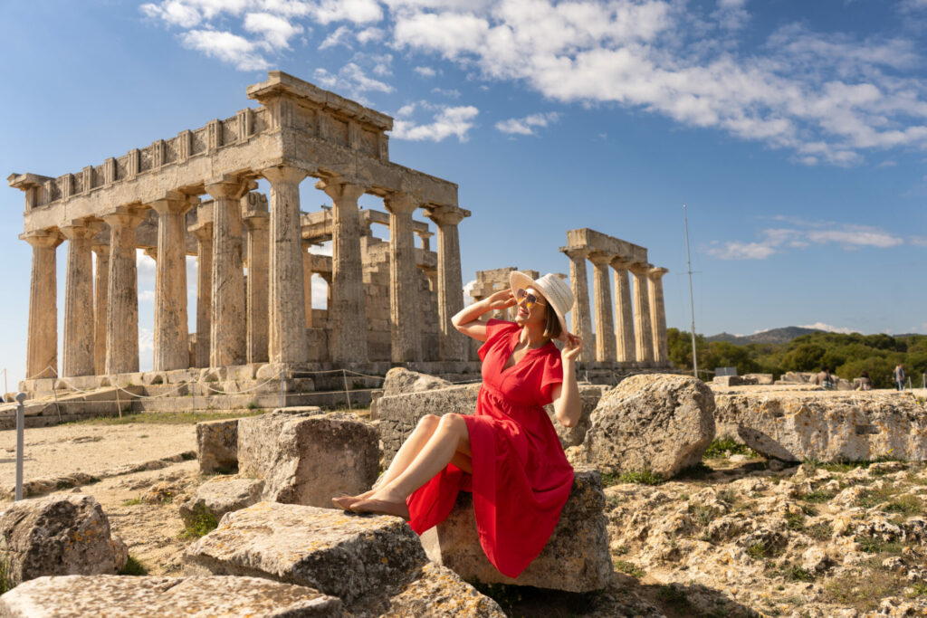 Temple of Aphaia on Aegina Island Greece